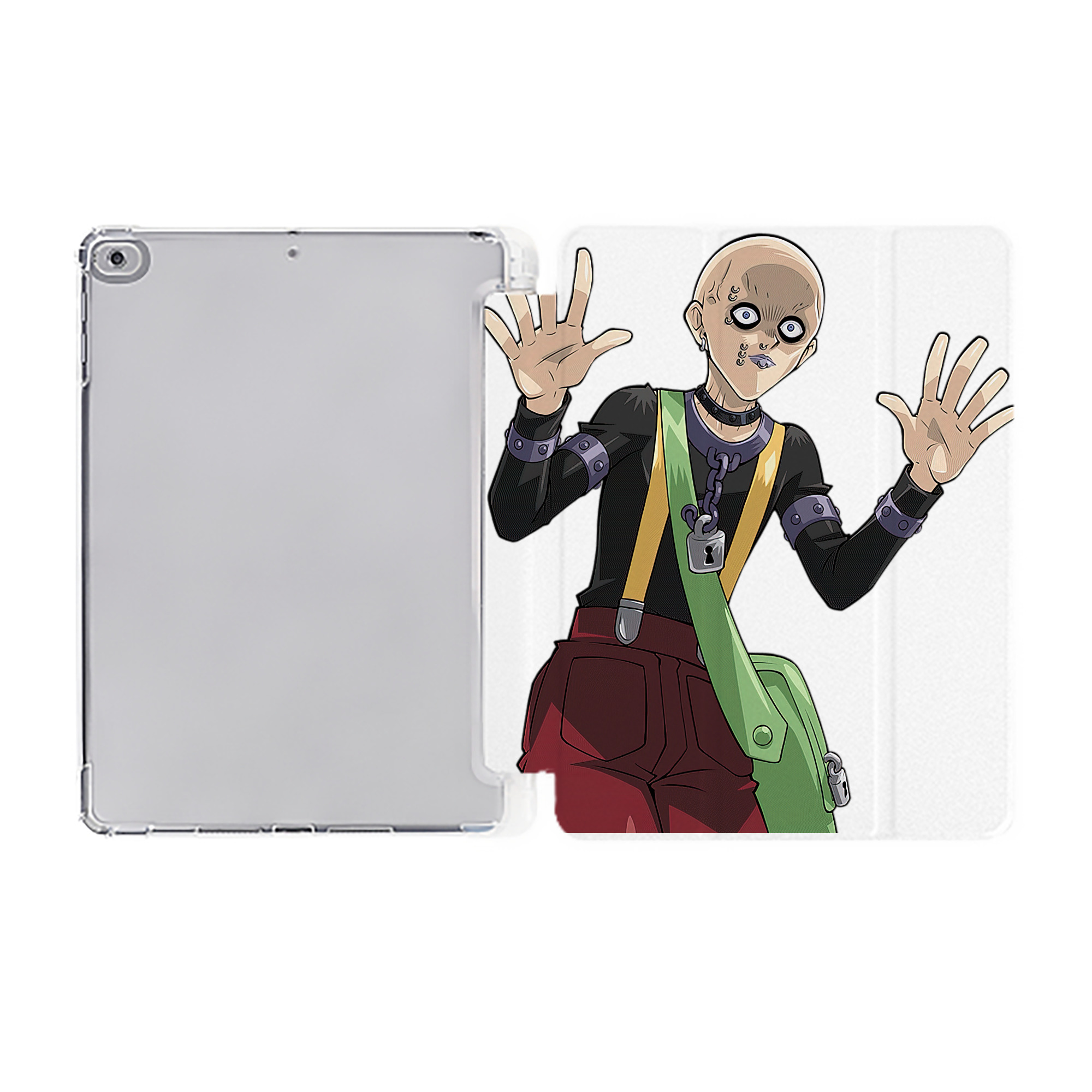（画像用） 遊☆戯☆王 Yu-Gi-Oh! IPad ケース ペン収納付き 三つ折りスタンド PUレザー×シリコン 対応機種9.5/10.5/10.9インチ